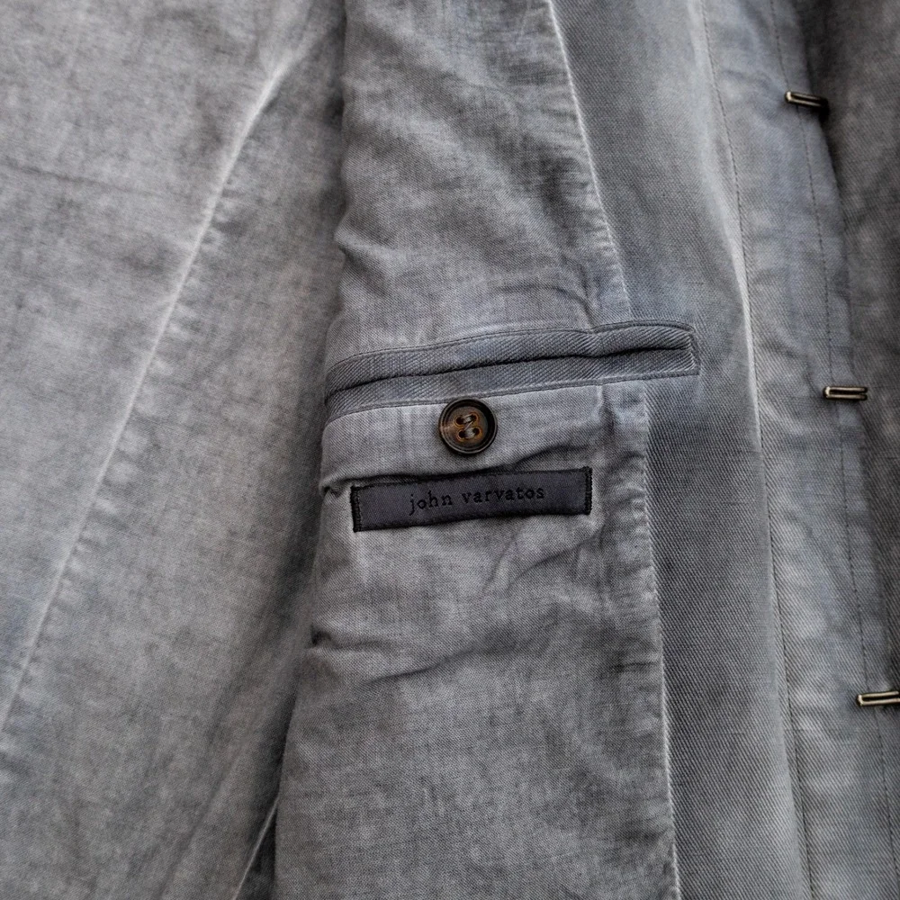 MSRP $1500 John Varvatos Cold Water Dye Hook Bar Jacket Tailored Sz 50 EU 40 US‎